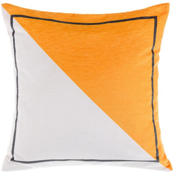 Подушка декоративная Don`t cross 40х40см на молнии, цвет белый оранжевый серый