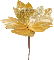 Цветок декоративный 15х8см золото SYSDH-A3025027
