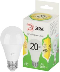 Лампочка светодиодная ЭРА GREEN LINE LED A60-20W-830-E27 GL E27 20 Вт груша теплый свет