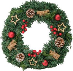 Венок новогодний 40см с декором ПВХ SYHH-0925278