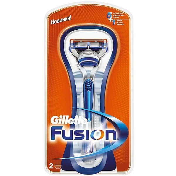 Бритва Gillette Fusion 2 сменные кассеты