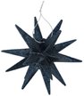 Украшение подвесное Звезда объемная черный синий 11х11см Украшение подвесное Звезда объемная черный синий 11х11см