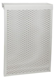 Экран радиаторный,просечно-вытяжной,390х610х140,4-х секционный,сталь,белый