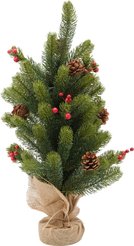 Елка искусственная Аметист 60см, с шишками и ягодами, ПЭ, 4A09-02-61T