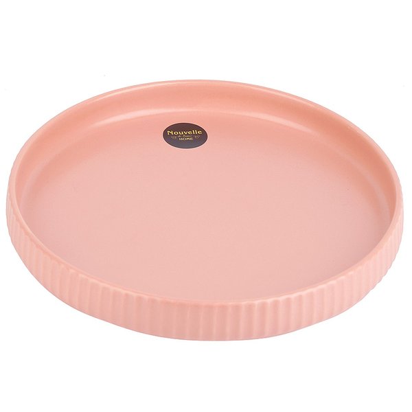 Тарелка Nouvelle Home Scandi Primerose 21х3см 350мл розовый, фарфор