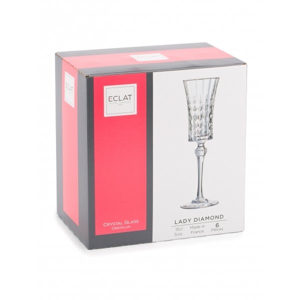 Набор фужеров д/шампанского Eclat Cristal d'Arques Lady Diamond 150мл 6шт стекло