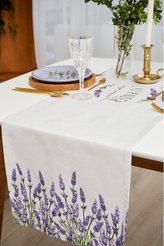 Дорожка на стол Этель Lavender 40х146см белый, хлопок