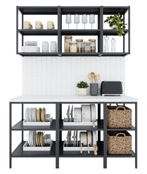 Гарнитур кухонный Mart Overtop 1,6м металл, черный