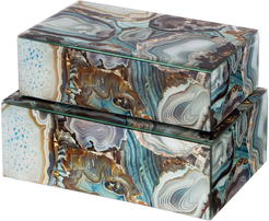 Набор шкатулок Lefard Мрамор 21х12х6,5см /23х15х8,5см