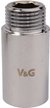 Удлинитель латунный V&G 1/2" xромированный 40мм