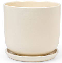 Горшок керамический Экрю d18см h15,5см v3л, цилиндр, бежевый