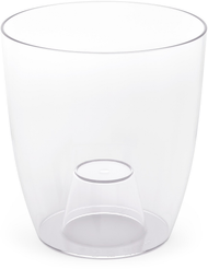 Кашпо пластиковое д/орхидей d16см h17,5см v2,5л, прозрачный