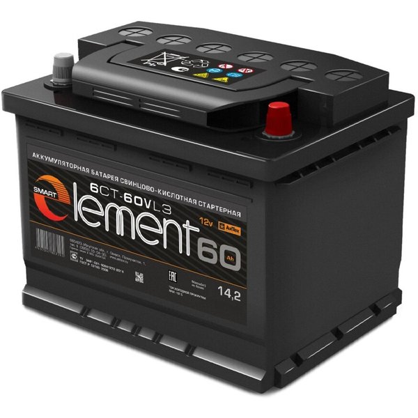 Аккумулятор smart ELEMENT 60Аh 500EN о/п 242/175/190