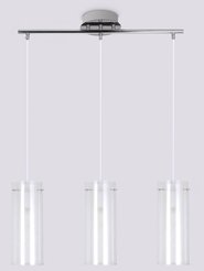 Подвес Ambrella light TR3675/3 CH/CL/FR хром/прозрачный/белый матовый 3хE14