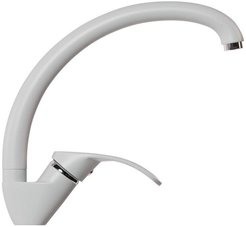 Смеситель для кухни 35к MIXLINE ML-GS02 высокий излив, белый