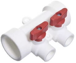 Коллектор с кранами PPR D32х20мм 2 выхода