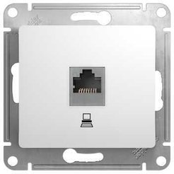 Розетка Glossa комп.RJ45 кат.5E Бел