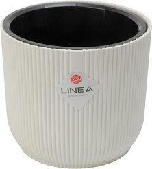 Кашпо пластиковое Linea d21,3см h18,6см v4,6л слоновая кость