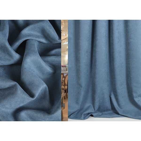 Ткань портьерная канвас BYD ADA FONLUK-V28 P синий 300 см
