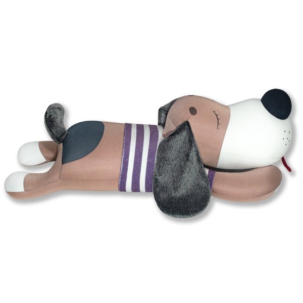 Игрушка-подушка антистрессовая декоративная Пес тельняшка 65см