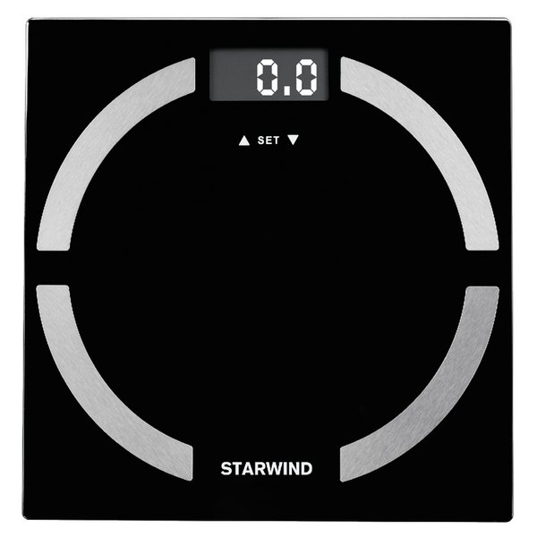 Весы напольные электронные StarWind SSP6051 до 180кг стекло черный