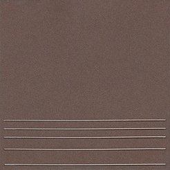 Плитка ступень клинкерная Амстердам 4 298х298х7 коричневый 1,51м²/уп, неглазурованный