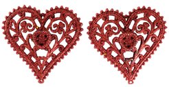 Набор украшений сердца 2шт 9см красный SYLKGJC-482101