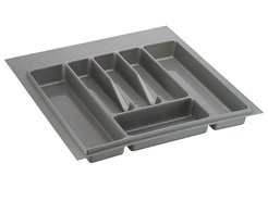 Лоток для столовых приборов в базу 600мм пластик серый глянец
