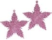 Набор украшений звезда 2шт 9,5см розовый SYLKGJB-482146 Набор украшений звезда 2шт 9,5см розовый SYLKGJB-482146