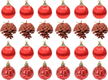 Набор елочных украшений 24шт 4см, красный, SYXGJA-0425023