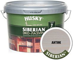 Антисептик HUSKY SIBERIAN ЭКО-ЛАЗУРЬ полуматовый Антик (2,5л)