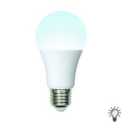 Лампа светодиодная низковольтная UNIEL LED-A60-10W NW E27 FR 12-24V PLO55WH