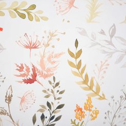 Штора для кухни листья коричн 135х180см