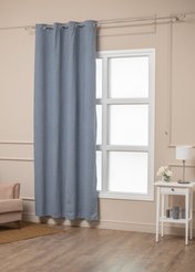 Штора готовая RR 3872-114 160х260см синий на люверсах