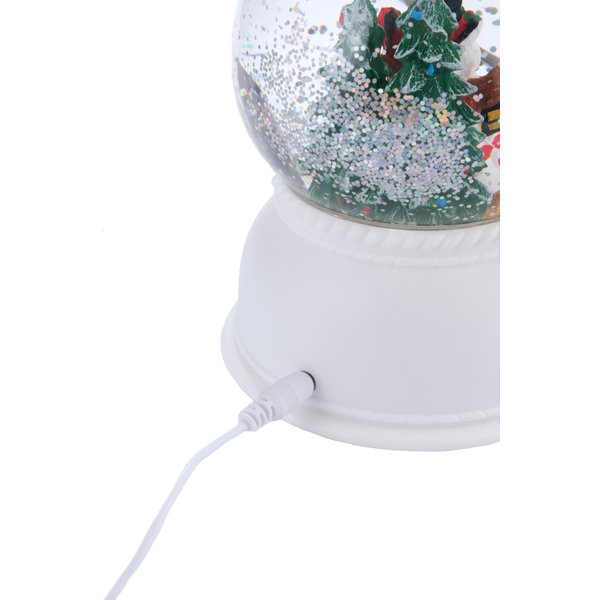Фонарь светодиодный музыкальный Снеговик 14х11х20см, цвет: белый, от USB, SYSQ-3123093A