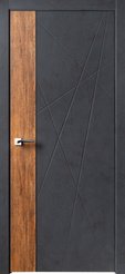 Дверь ДГ-26 экошпон бетон антрацит/дуб старый 900х2000мм
