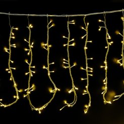 Электрогирлянда внутренняя Занавес 3х2,4м 720LED, теплый белый, с контролером, с коннектором, прозрачн.кабель