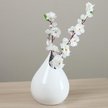 Ваза керамическая, коллекция Капля, высота 21см, цвет белый, 2463185