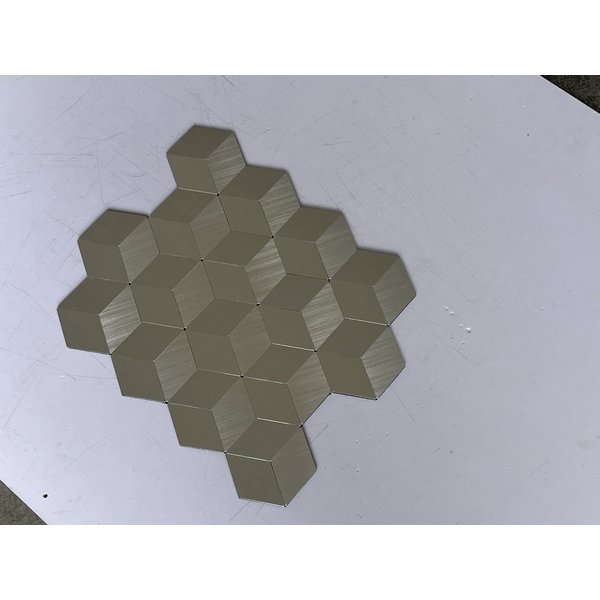Мозаика Tessare 30,5х26,2х0,4см алюминий серебристый, самоклеющаяся (L002-LSB 08)