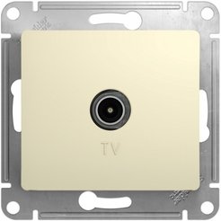 Розетка антенная одиночная TV Glossa бежевый