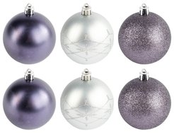 Набор шаров 6шт 7см серый SYQB-0122237