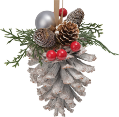 Украшение фигурное Шишка сосновая 15х10х10см, натуральный, SYSGZSB-4725186