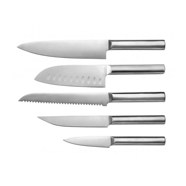 Набор ножей TalleR Левел 5 предметов сталь+подставка