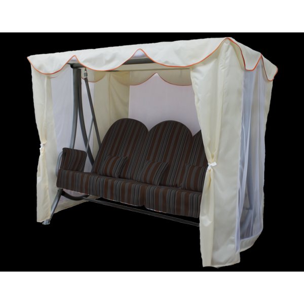 Тент-шатер для качелей с антимоскитной сеткой трехместный 2490х1650х1850
