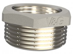 Футорка латунная V&G 1"х1/2" наружная-внутренняя резьба