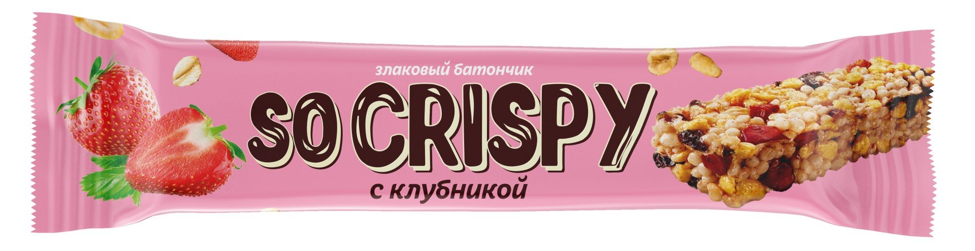 Батончик So Crispy Клубника 40г