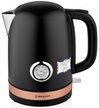 Чайник электрический Brayer BR1005BK Strix 2200Вт 1,7л нерж.сталь, черный, с термометром