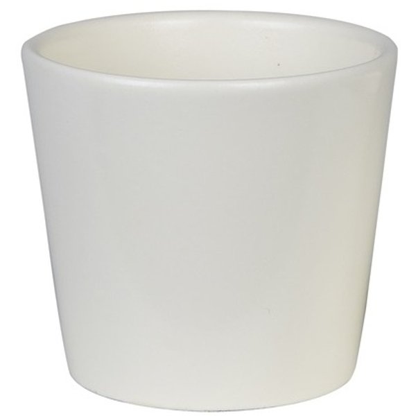 Кашпо керамическое конус Белый 0,4л d10 h9