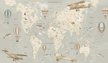 Фотообои Карта мира 465х270см на бумажной основе