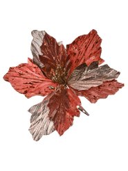 Украшение елочное Magic Time Цветок очаровательный на клипсе 14x23x23см арт.88913